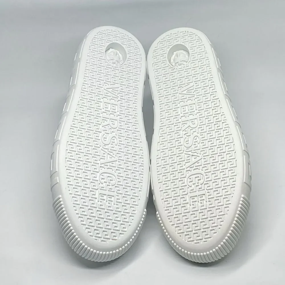 Versace Laser-Cut Low-Top Leather Sneakers size 42/us size 9